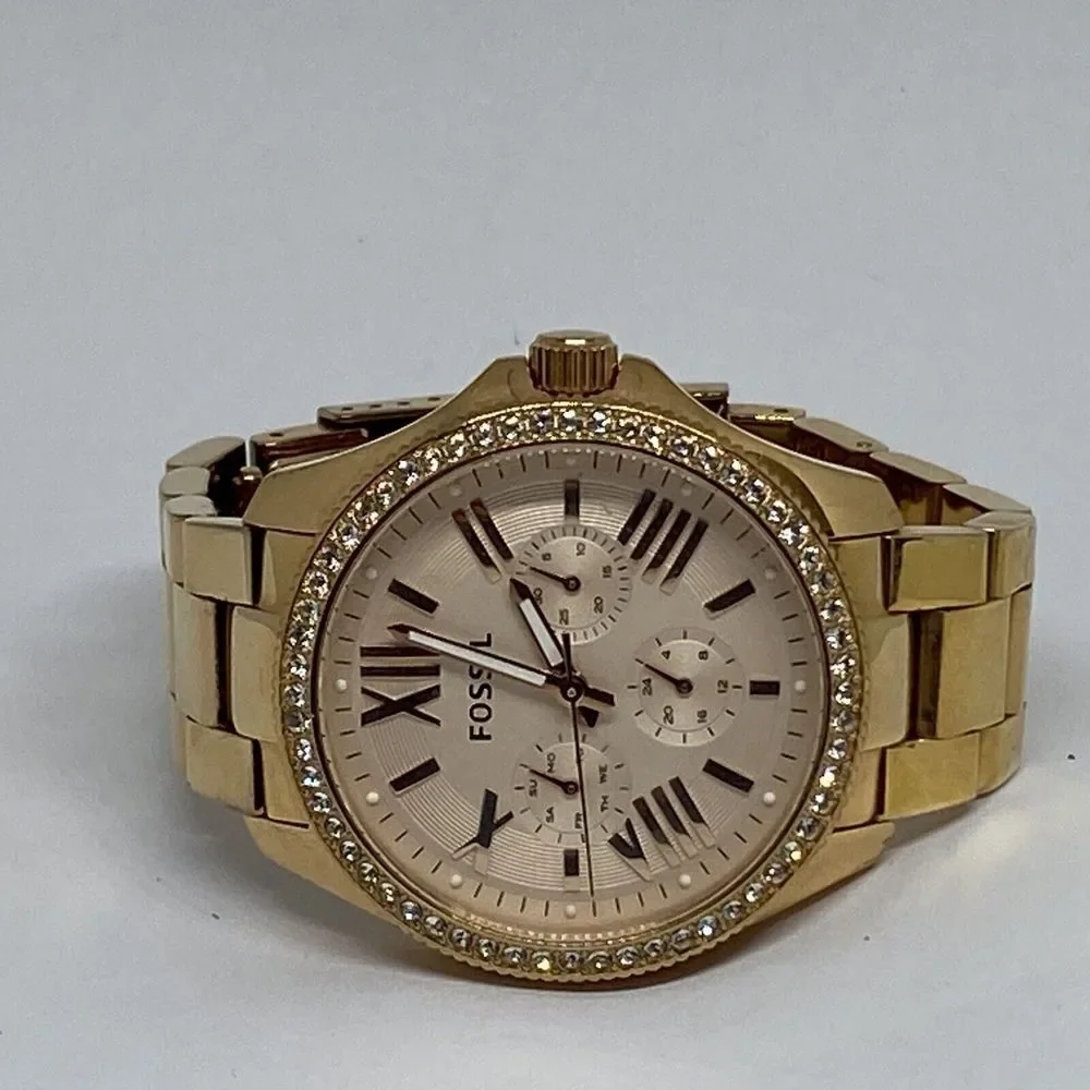 Fossil Cecile AM4483 Women's Gold Stainless Steel Analog Dial Quartz Watch BP681